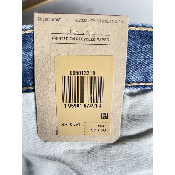 Levi’s 501 Original Fit Men’s Buttonfly Straight Leg Blue Jeans W38 L34 - Picture 8 of 16
